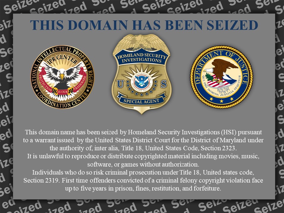 Sports stream piracy seized banner