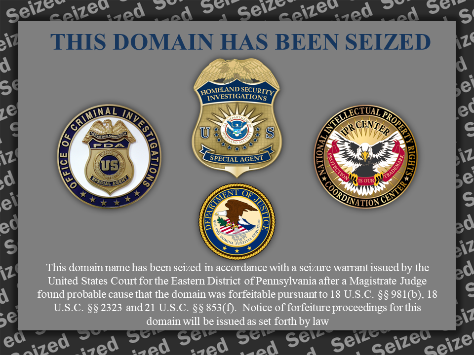 Sexpillshop.com seized banner