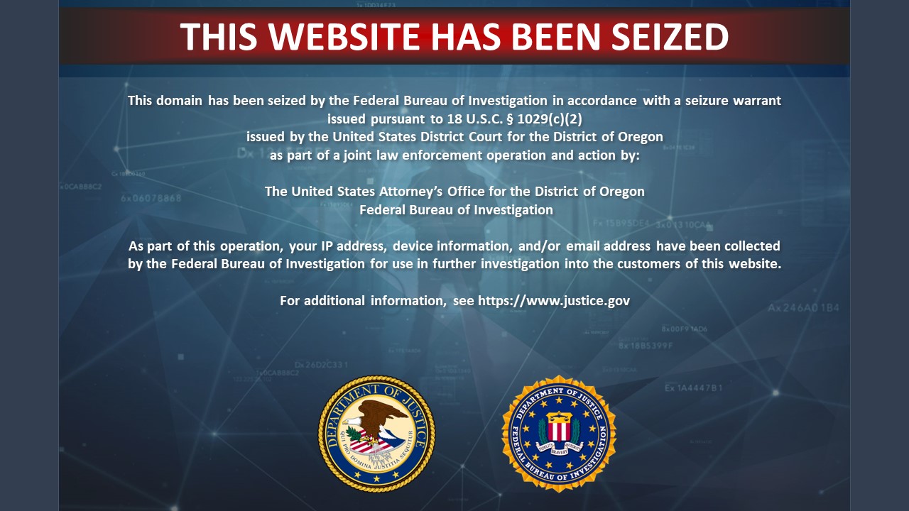 Cybervaults.top seized banner