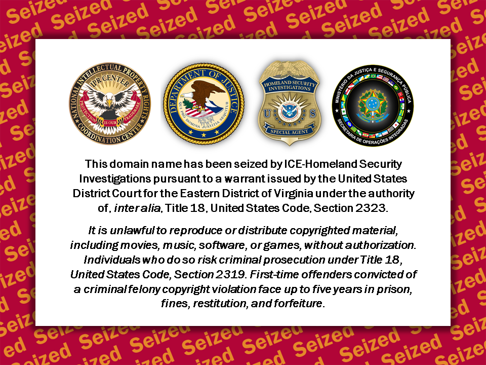 Megatorrentshd.biz seized banner